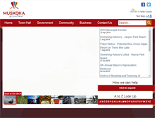 Tablet Screenshot of muskokalakes.ca